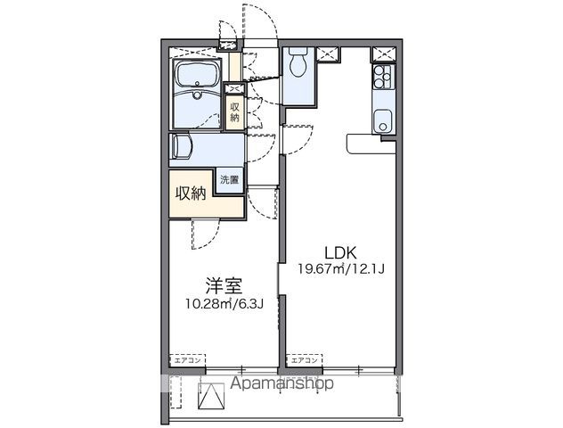 レオパレスソレアードⅡの間取り