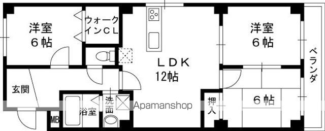 ふぁいん苦楽園の間取り写真