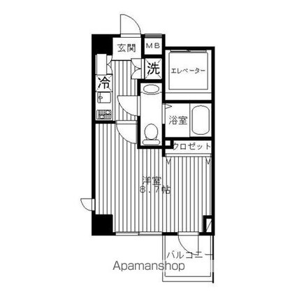 ルノンキュール[1K/26.86m2]の間取図