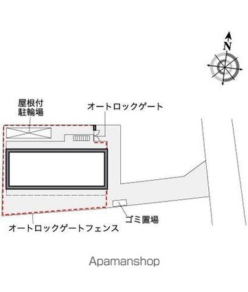 レオパレス常盤台[1K/19.87m2]の配置図