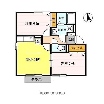 ミニョン[2DK/48.8m2]の間取図
