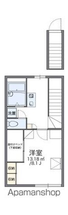 レオパレス山栄アビタ[1K/25.48m2]の間取図