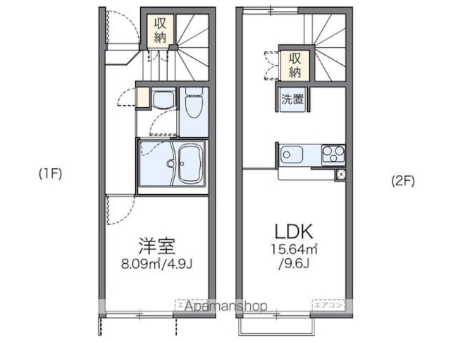 レオネクスト格Ⅱ[1LDK/40.26m2]の間取図