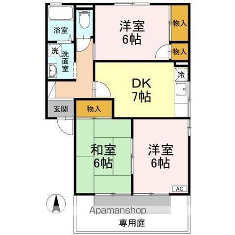 ステーションハウス久米III A棟の間取り写真