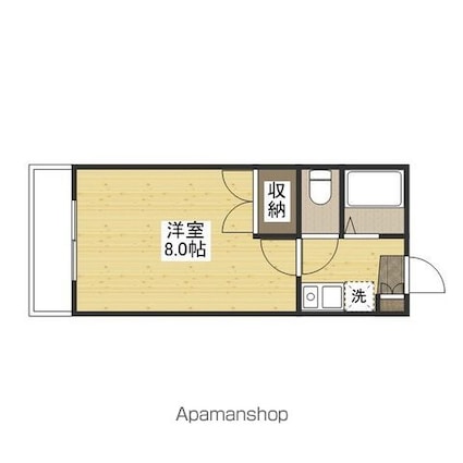 表[1K/23.18m2]の間取図