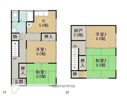 八反田コーポ１号棟[4K/82.5m2]の間取図