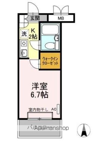 川崎市中原区下小田中のマンションの間取り