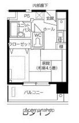 ヴィラフリーデ平和通[1R/25.5m2]の間取図