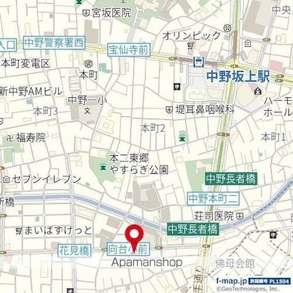 東京都中野区弥生町１丁目[1DK/34.5m2]の周辺