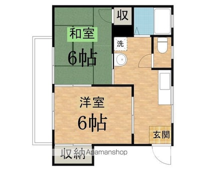シティハイムフォーレストⅠ[2K/36.63m2]の間取図