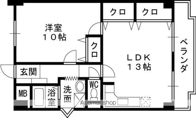 メゾンエスポアールの間取り写真