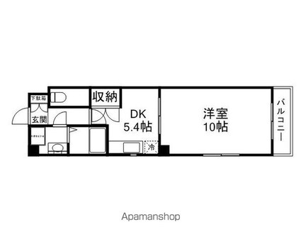ベルヴィハイツ矢橋[1DK/34.68m2]の間取図