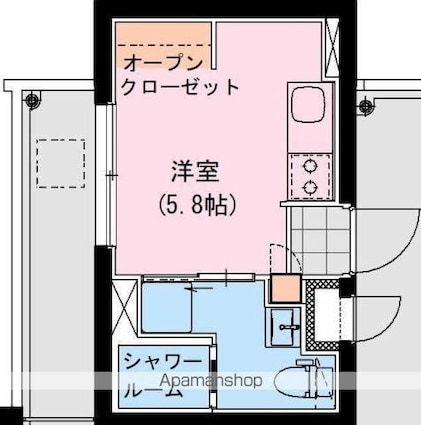 Ｔｈｅ　Ｒｏｃｋ　ＡＰＴ[1R/16.12m2]の間取図