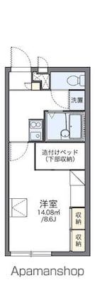 レオパレスＡｐｆｅｌ[1K/23.18m2]の間取図