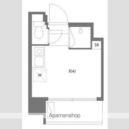 デコズキャッスル赤坂[1R/12.2m2]の間取図