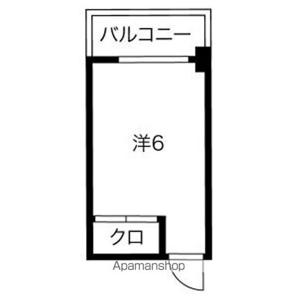 覚王山ドミトリー河合ビル[1R/12.75m2]の間取図