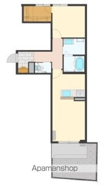 コスモ　ラ・ペ[1LDK/46.41m2]の間取図