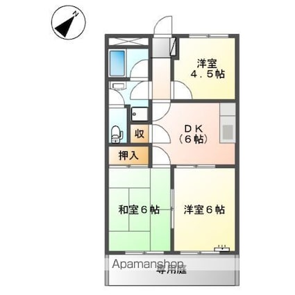 エスポワール[3DK/49.13m2]の間取図