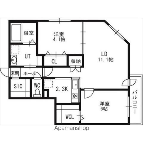 アルファスクエア北12西3の間取り写真