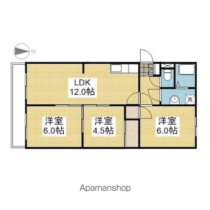門屋マンション[3LDK/59.85m2]の間取図
