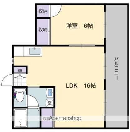 第３茶谷ビル[1LDK/46.89m2]の間取図