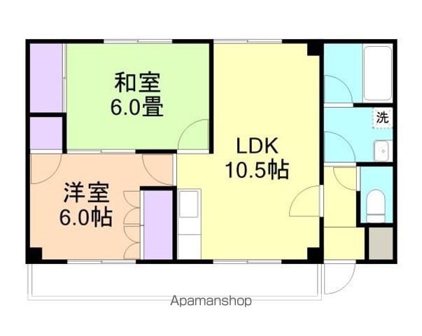 和歌山市塩屋のマンションの間取り