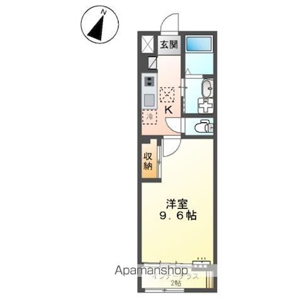 仮）シェルル爪崎[1K/34.12m2]の間取図