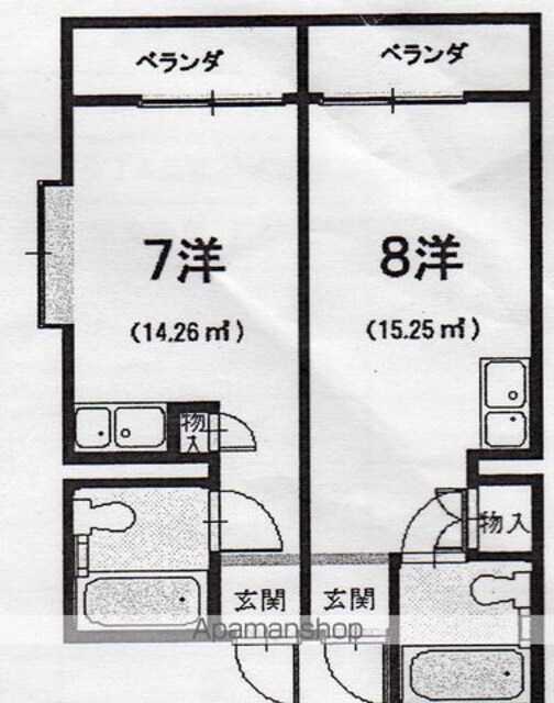セルシオⅠ[1R/15.25m2]の間取図