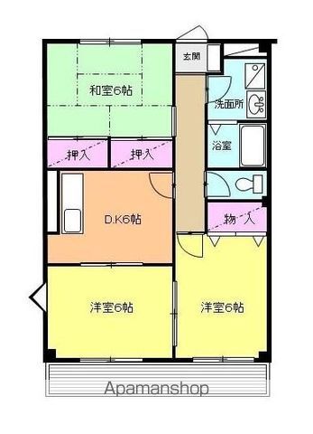 【成田市美郷台のマンションの間取り】