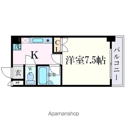 ラ・コール栄５[1K/23.8m2]の間取図