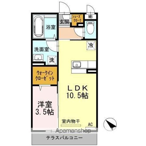 DーROOM五福の間取り写真