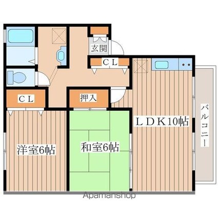 宮城県仙台市泉区上谷刈４丁目[2LDK/55.2m2]の間取図