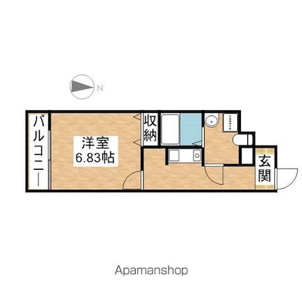 セントレイクセレブ代官町[1K/23.28m2]の間取図