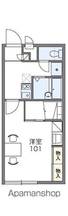 レオパレスヴェルデ[1K/23.18m2]の間取図