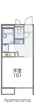 レオパレスヒルトップ[1K/22.35m2]の間取図