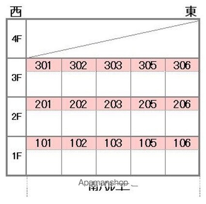 ボナール一番館[1DK/23.6m2]の配置図