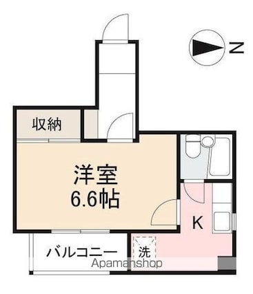 東和ビル[1K/23.39m2]の間取図