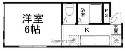 台原９（ナイン）[1R/18.8m2]の間取図