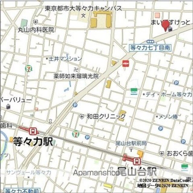 コンフィアンサ等々力[1K/25.76m2]の配置図