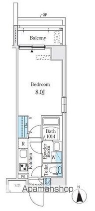 愛知県名古屋市西区新道２丁目[1K/24.94m2]の間取図
