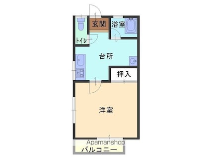セピアコートＡ棟[1K/29.81m2]の間取図