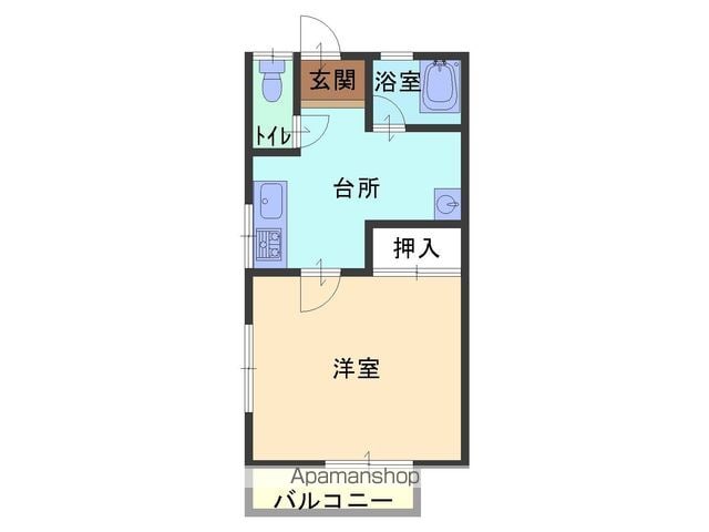 セピアコートＡ棟[1K/29.81m2]の間取図
