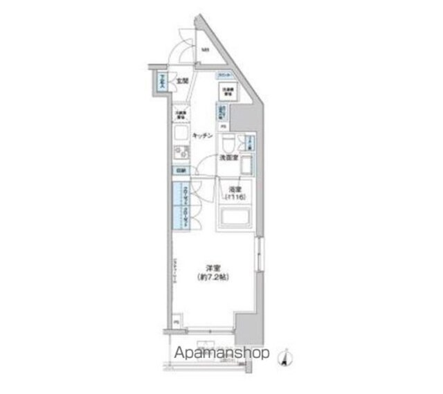 パークキューブ西新宿[1K/26.29m2]の間取図