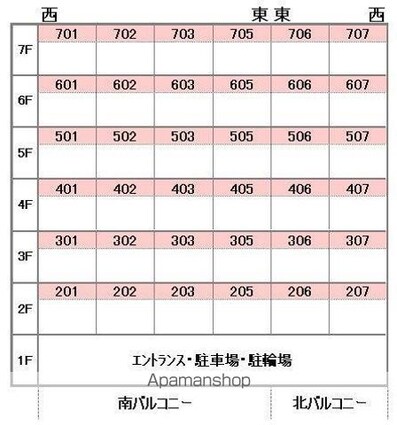ベルメゾン久万ノ台[1K/1m2]の配置図
