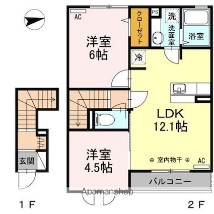 ＬＵＭＩＵＳ[2LDK/52.92m2]の間取図