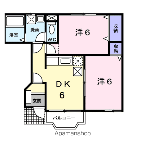 【香取市小見川のアパートの間取り】