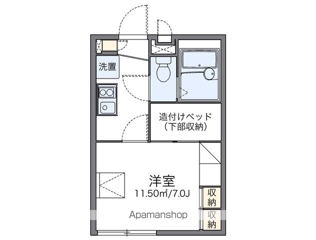 レオパレスフローラ夷山の間取り写真