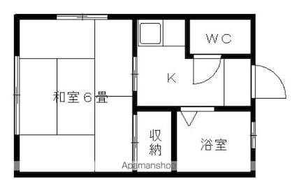 サンハイツ大江田[1K/18m2]の間取図