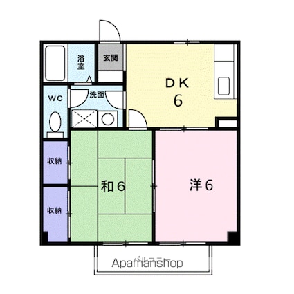 シティハイツサトウ２[2DK/40.57m2]の間取図