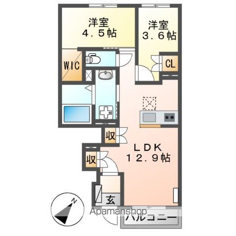 コンフィー下在地の間取り写真